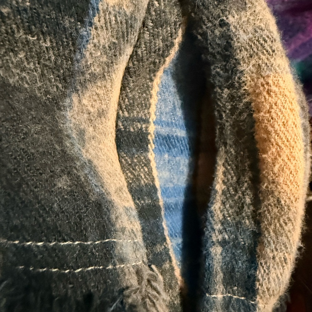 FREE PEOPLE X ONE TEASPOON SPLIT FLANNEL HOODED TOP, SIZE MEDIUM - Picture 8 of 8